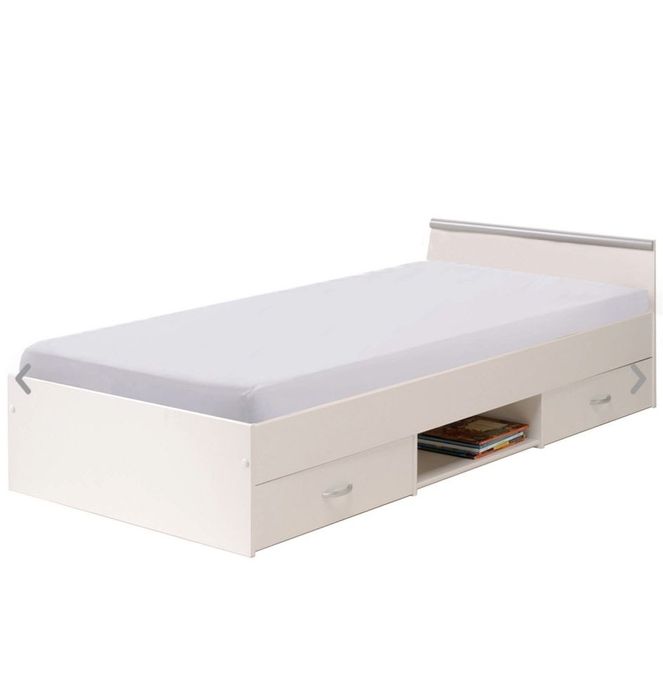 Cama de solteiro com estrado e colchao