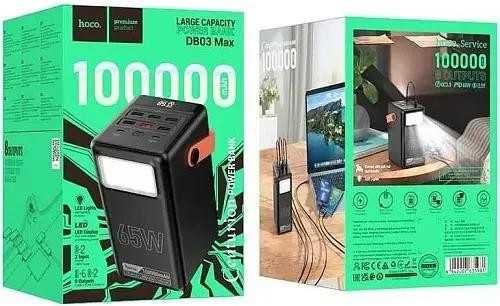 Зовнішній акумулятор Hoco DB03 Max Centurion 100000mAh 65W Black