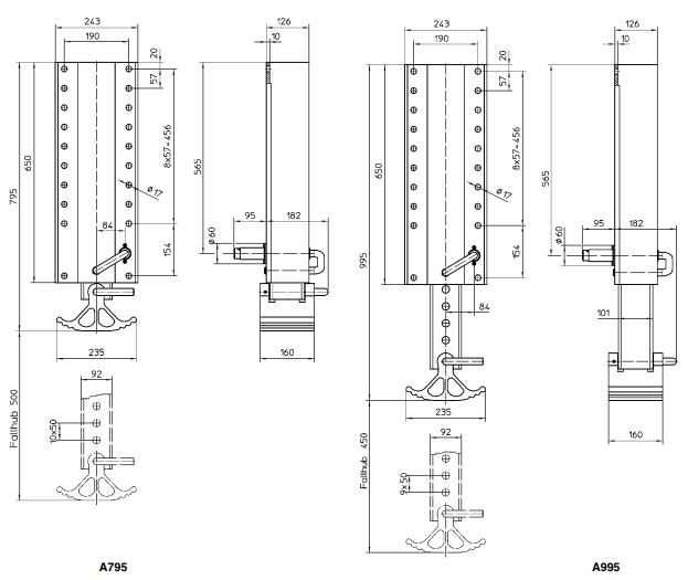 Podpory aluminiowe Haacon AX 995