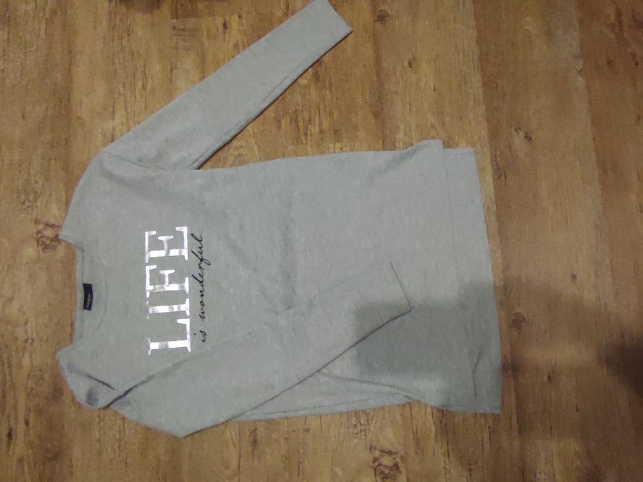 Bluzka tunikowa szara