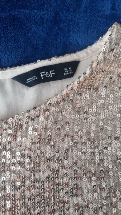 Блузка з паєтками шампань золотий 44 F&F