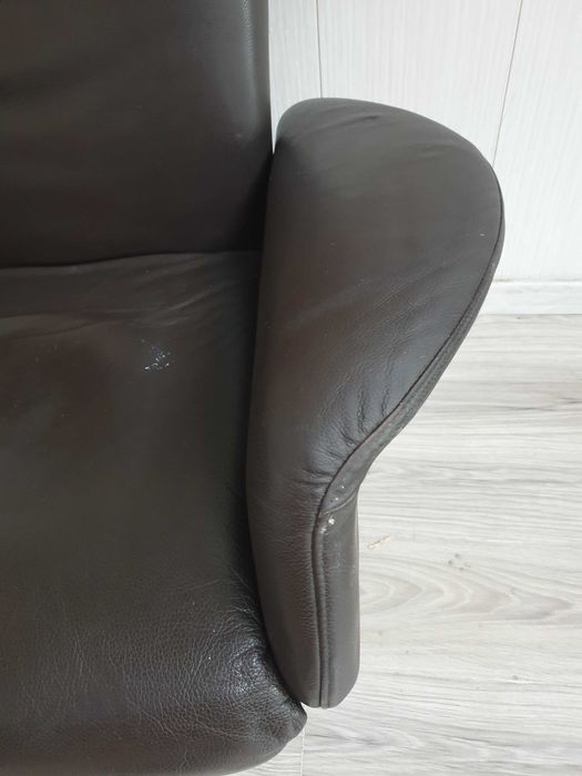 Fotel rozkładany relax, BRUHL SKÓRA obrotowy