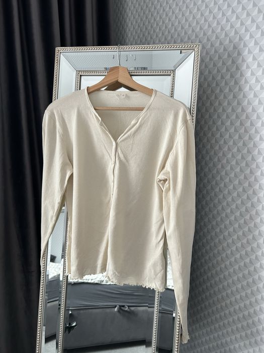 Arket kremowy wafelkowy longsleeve L