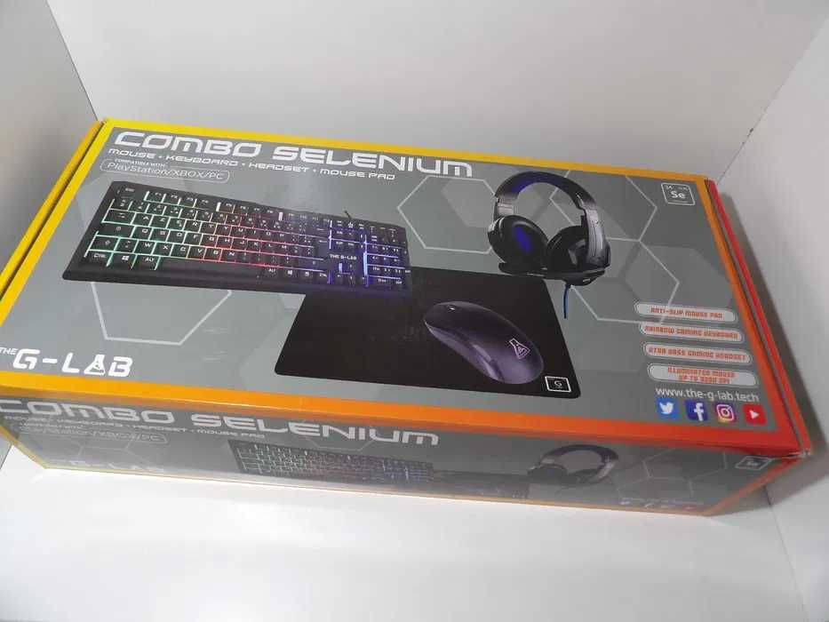 Klawiatura G-lab combo selenium :Klawiatura, myszka, słuchawki