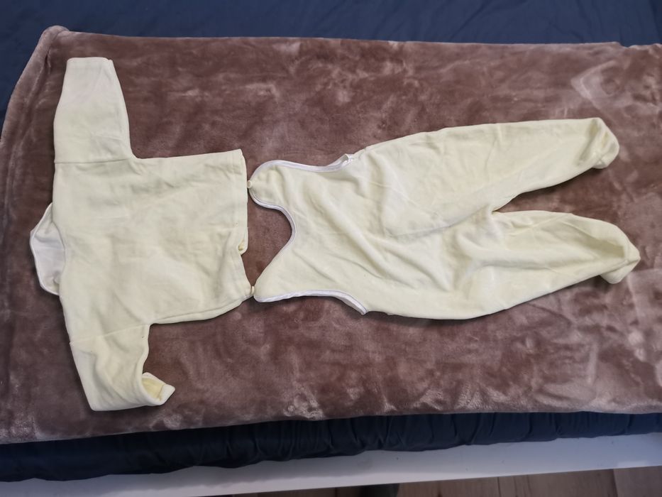 Żółty pluszowy komplecik r 68