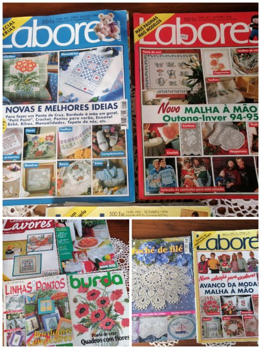 Revistas variadas. Também croché, rendas