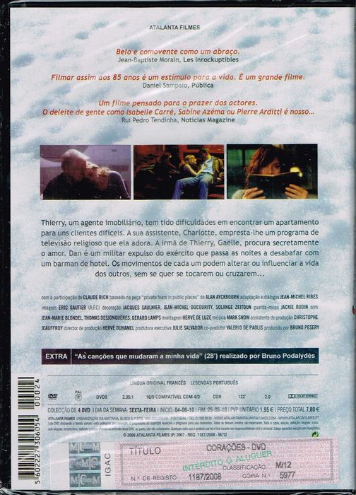 Filme em DVD: Corações "Coeurs" (Alan Resnais) - NOVO! SELADO!