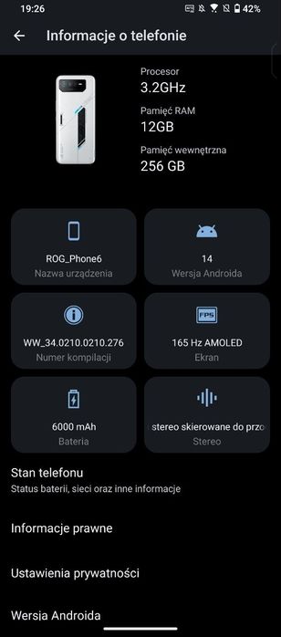 Asus Rog Phone 6 12/256