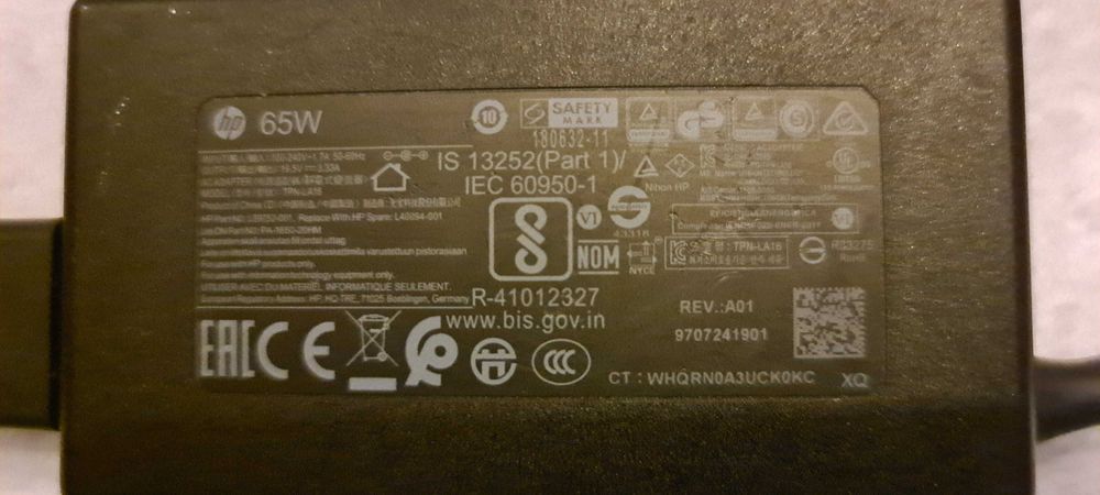 Transformador HP Original 65W - Modelo L65250/007