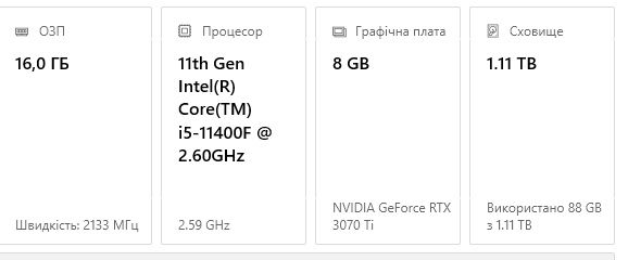 Продам компʼютер RTX 3070ti