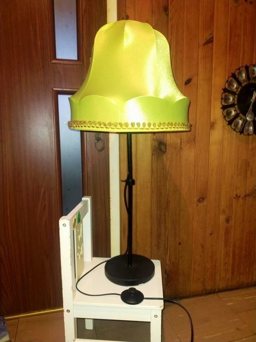Lampa podłogowa retro abażur z PRL