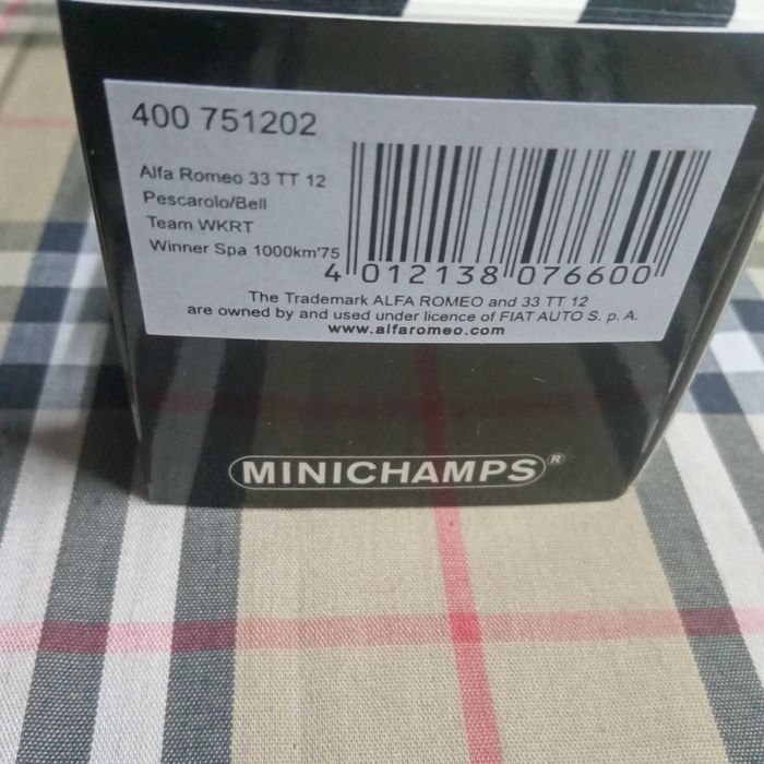 1/43 Alfa Romeo 33 TT 12 "1000km Spa-Francochamps" 1975- Minichamps