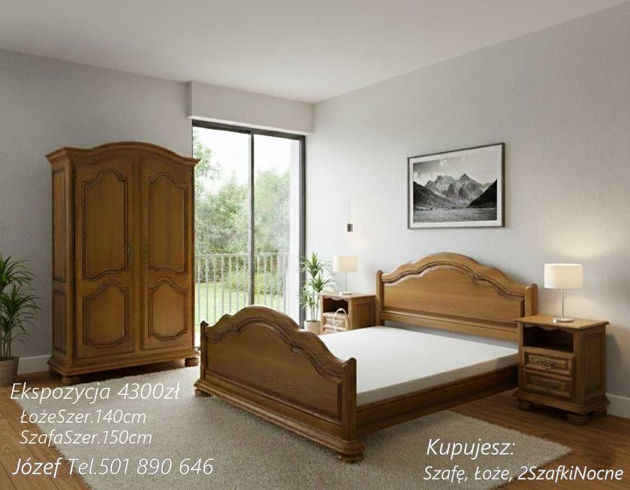 Meble do sypialni - Dębowe - Stylowe - Dowieziemy