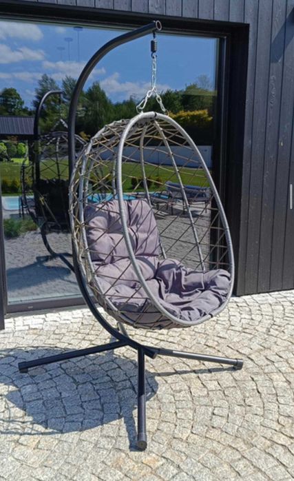 Kokon, Huśtawka ze stelażem Solidna Jakość, Bujak Ogród, Taras, Balkon