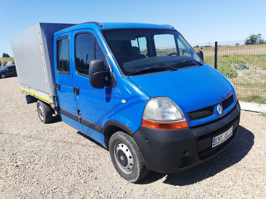 Renault Master 2,5DCI - doka 7-osób-skrzynia,paka,plandeka +długie opłaty