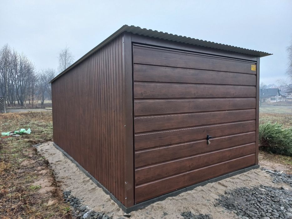 3x5 MAŁ Garaze Blaszane Garaz Blaszany Blaszak Blaszaki Drewnopodobny