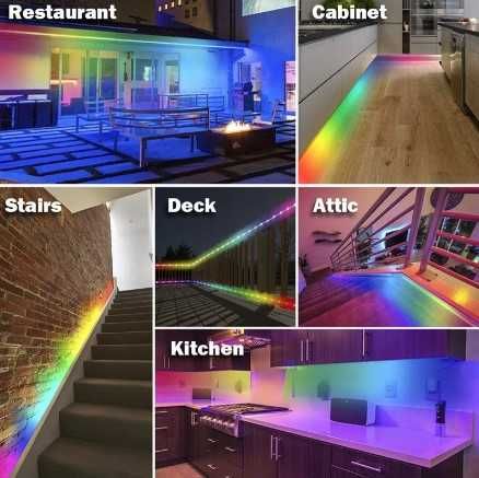 Tira de LED RGB 5050 com comando ( 10 metros )