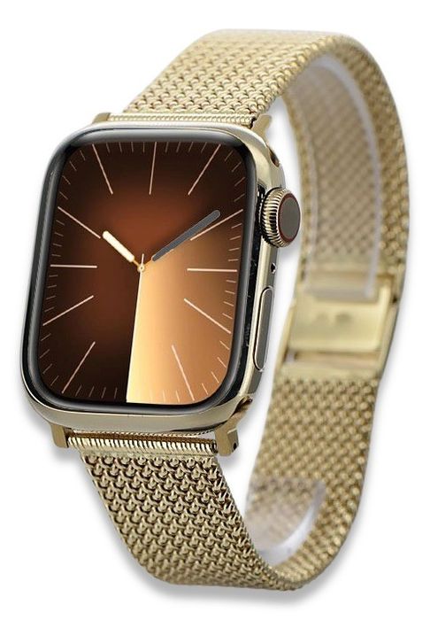 Złoty zegarek Apple watch z 14k złotą bransoletą MRMU3QPA&mbw014 Warsz
