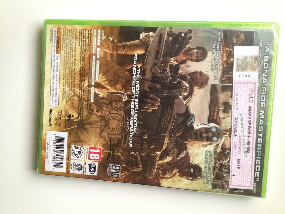 Xbox 360- Gears Of War 3 (selado)