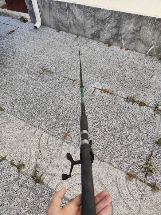 Cana de pesca cana de pesca com desgaste, verde e preta - 270 spinning rod