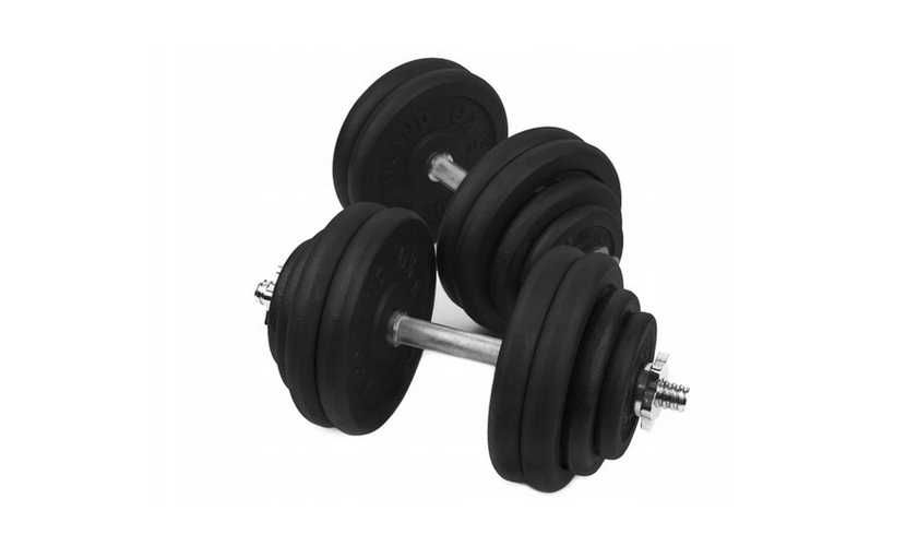 HANTLE ŻELIWNE 2x30 kg Zestaw 60kg gryf Talerze zestaw