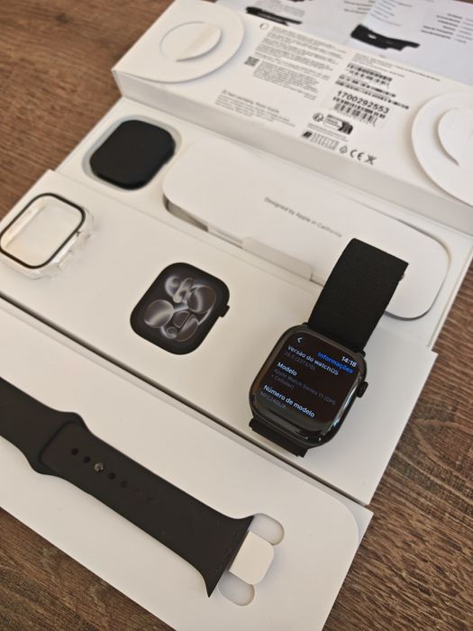 Apple Série 11 46MM GPS+Cel Jet Black Seminovo Como Novo, C/Garantia Aceito Retomas