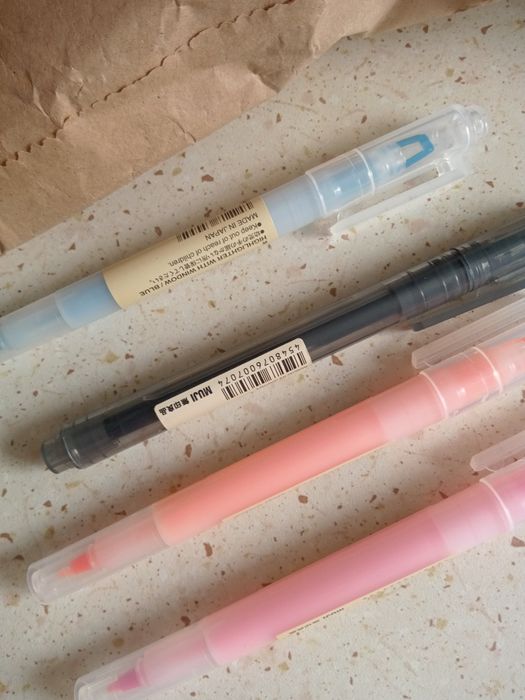 Długopis żelowy muji Japan 4 szt nowe
