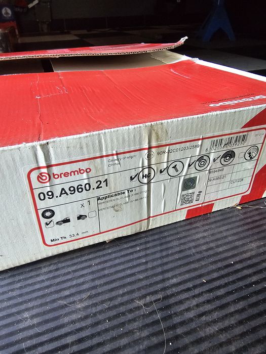 Tarcze Mercedes Benz GL X166 ML W166 Brembo 09.A960.21