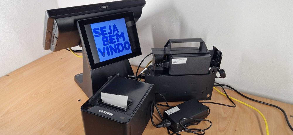 POS monitor Tátil + impressora térmica 80mm + Gaveta dinheiro