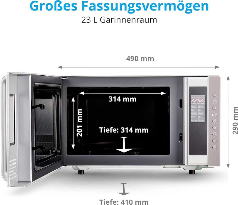 Kuchenka mikrofalowa Grill Termoobieg 3w1 Medion 800W,10 Prog. 23l