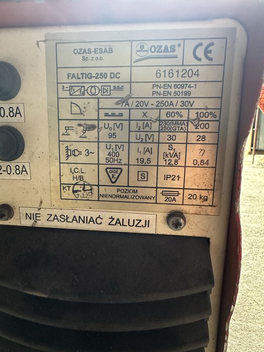 Spawarka Ozas Faltig 250 DC