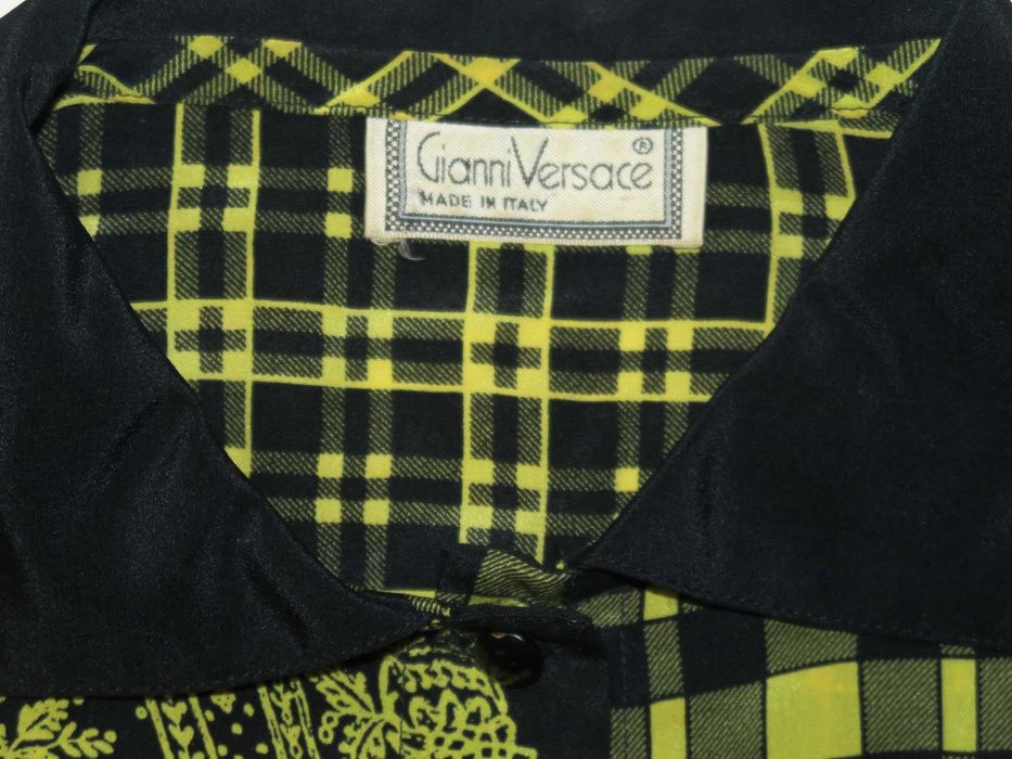 Gianni Versace piękna jedwabna koszula bluzka vintage M/L