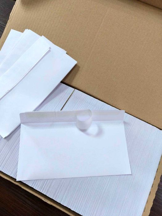 Поштовий конверт DL/E65 (110х220мм) білий, 75 г/м2 (коробка 1000 шт)