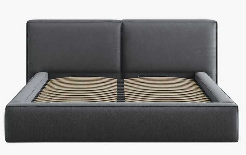 Łóżko sypialniane podwójne Jodie 180x200cm tk. strukturalna Micadoni