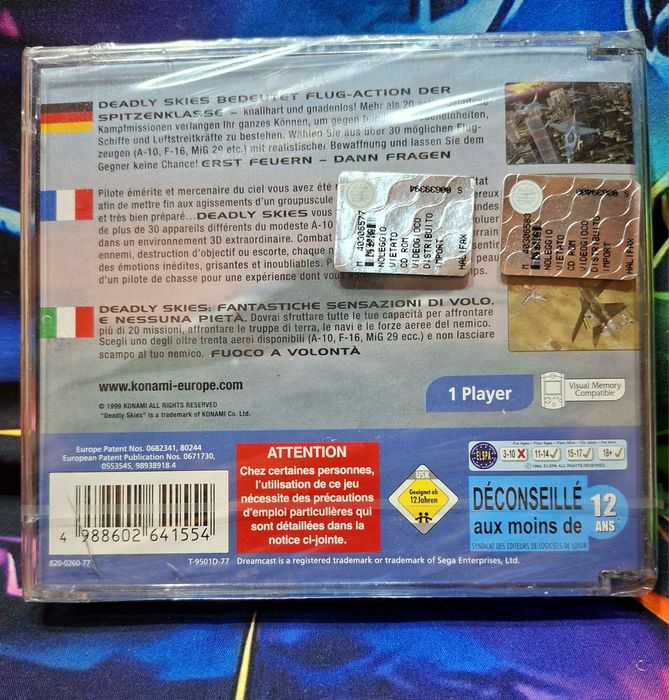 Deadly Skies Sega Dreamcast Novo/Selado