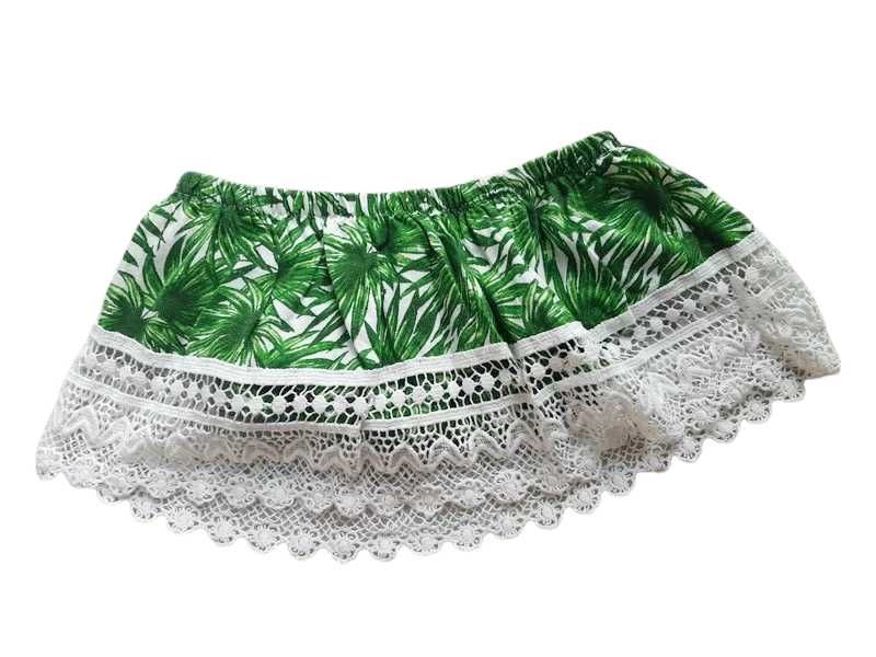 Top bandeau bluzka croptop liście 38,M Primark tropic tropikalna