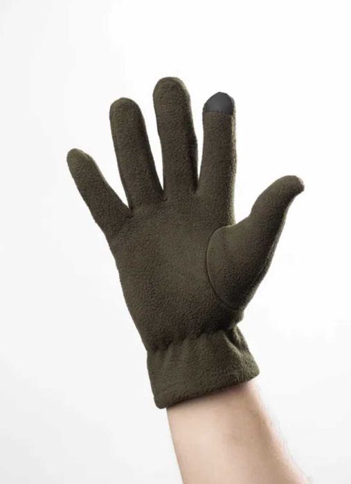 Військові флісові одношарові рукавиці олива Touch Screen перчатки ЗСУ