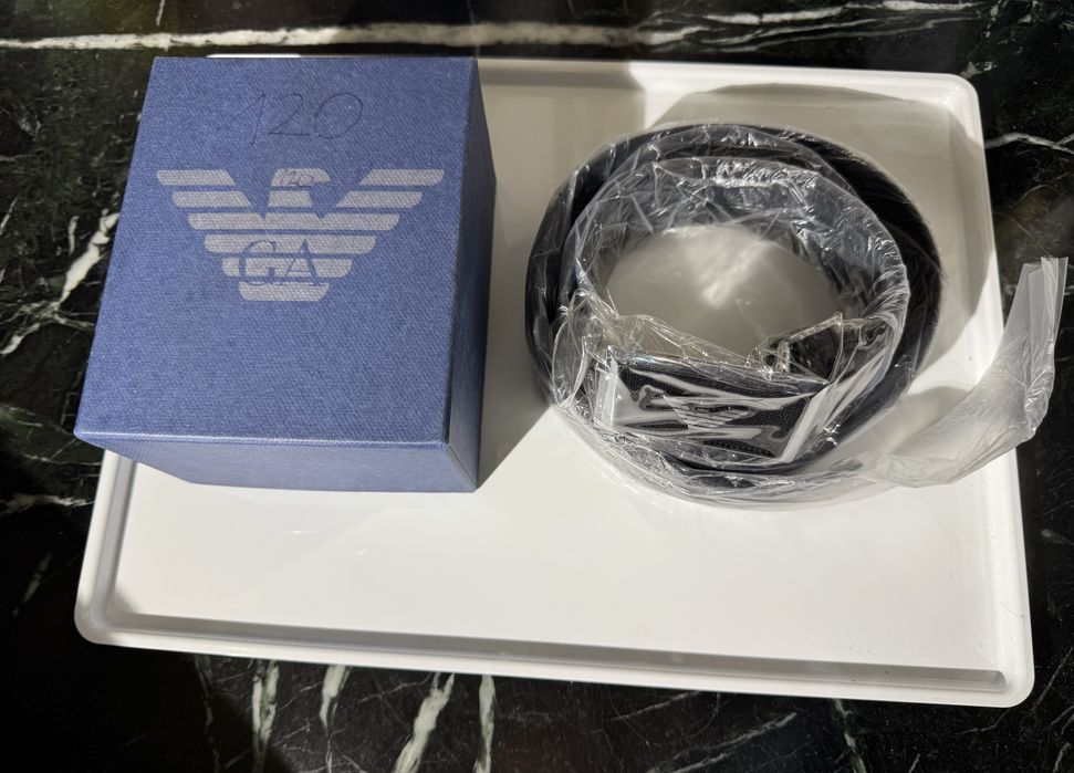 PASEK męski AAARMANI skórzany z klamrą