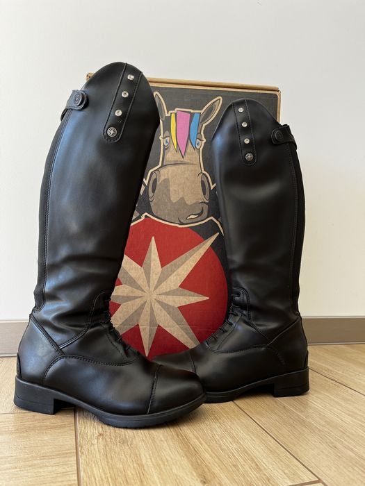 Buty jeździeckie oficerki Suedwind 34 dziecięce skóra 21 cm