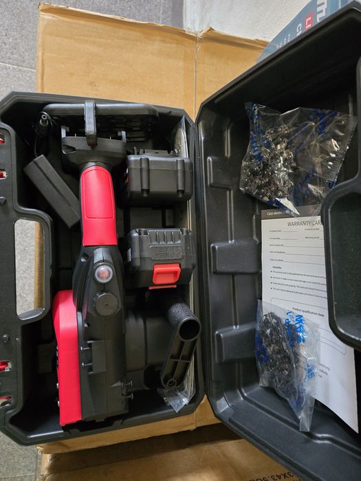 Motoserra electrica 12 polgadas com 2 baterias e 2 corentes