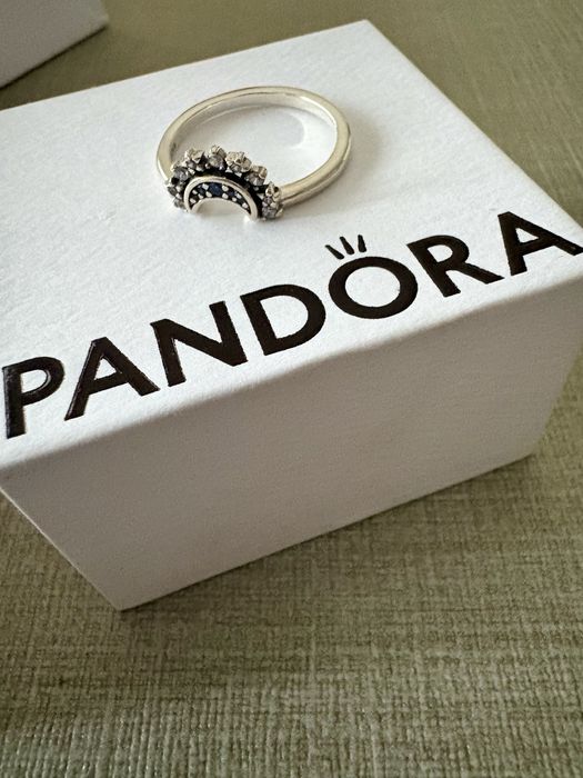 Anel blue sparkling moon pandora