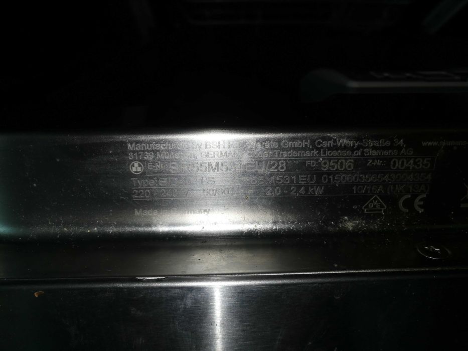 Zmywarka siemens SR55M531EU. Uszkodzona