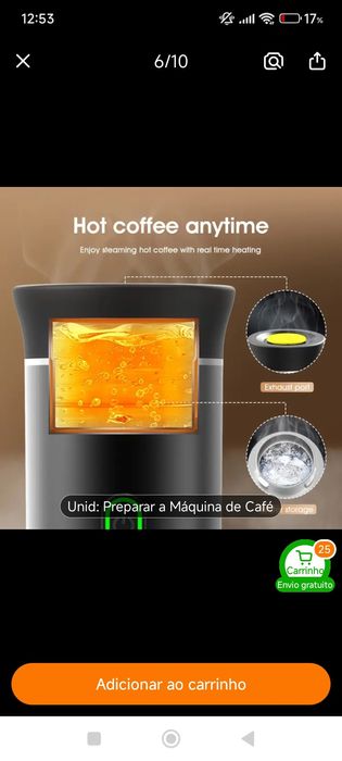 Maquina café portátil