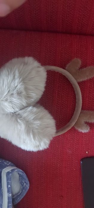 Nauszniki zimowe z rogami jelonka