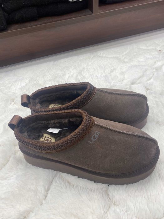 Ugg Tazz II Czekoladowe brązowe Klapki Papcie na platformie 39 nowe