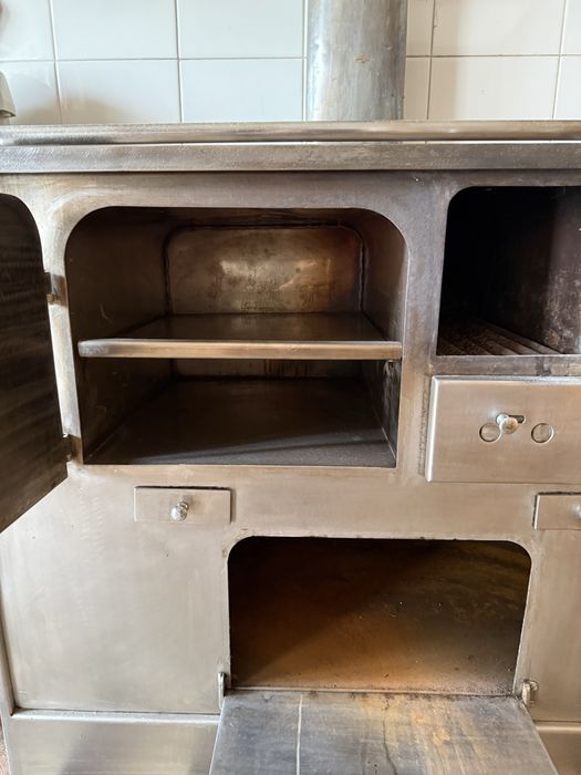 Forno-Fogão a lenha em inox