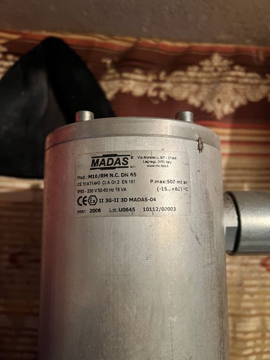 Клапан электромагнитный фланцевый Madas