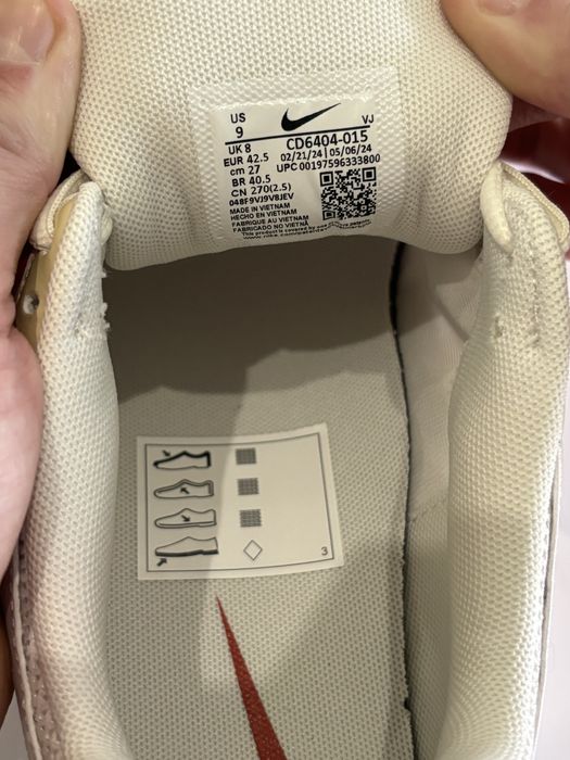 Кросівки 100% NIKE P-6000 42,5 (27 см)  CASUAL SHOES BEIGE CD6404-015