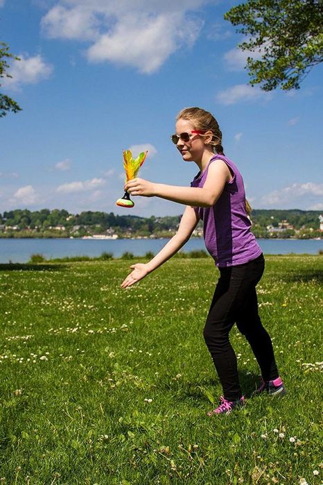 Lotka z piórami Schildkrot Peteca gra z brazyli piłka ręczna rzutka