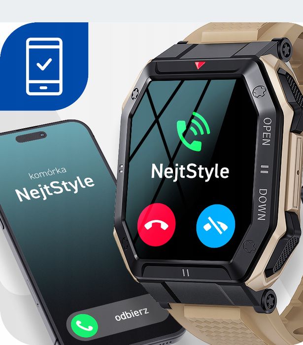 Smartwatch Zegarek Męski Militarny Rozmowy Funkcje Zdrowotne